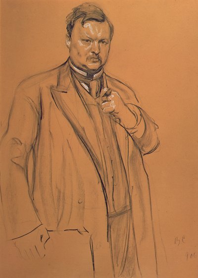 Portrait of the Composer Alekandr Konstantinovich Glazunov, 1906 by Valentin Aleksandrovich Serov